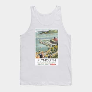 Plymouth, Devon - BR - Vintage Railway Travel Poster - 1950s Tank Top